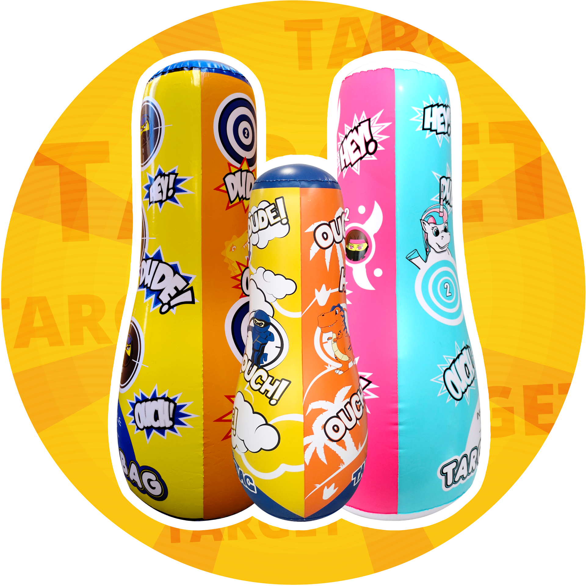 Inflatable Dudes® Kids Punching Bag | Bop Bag | Already Filled with Sand