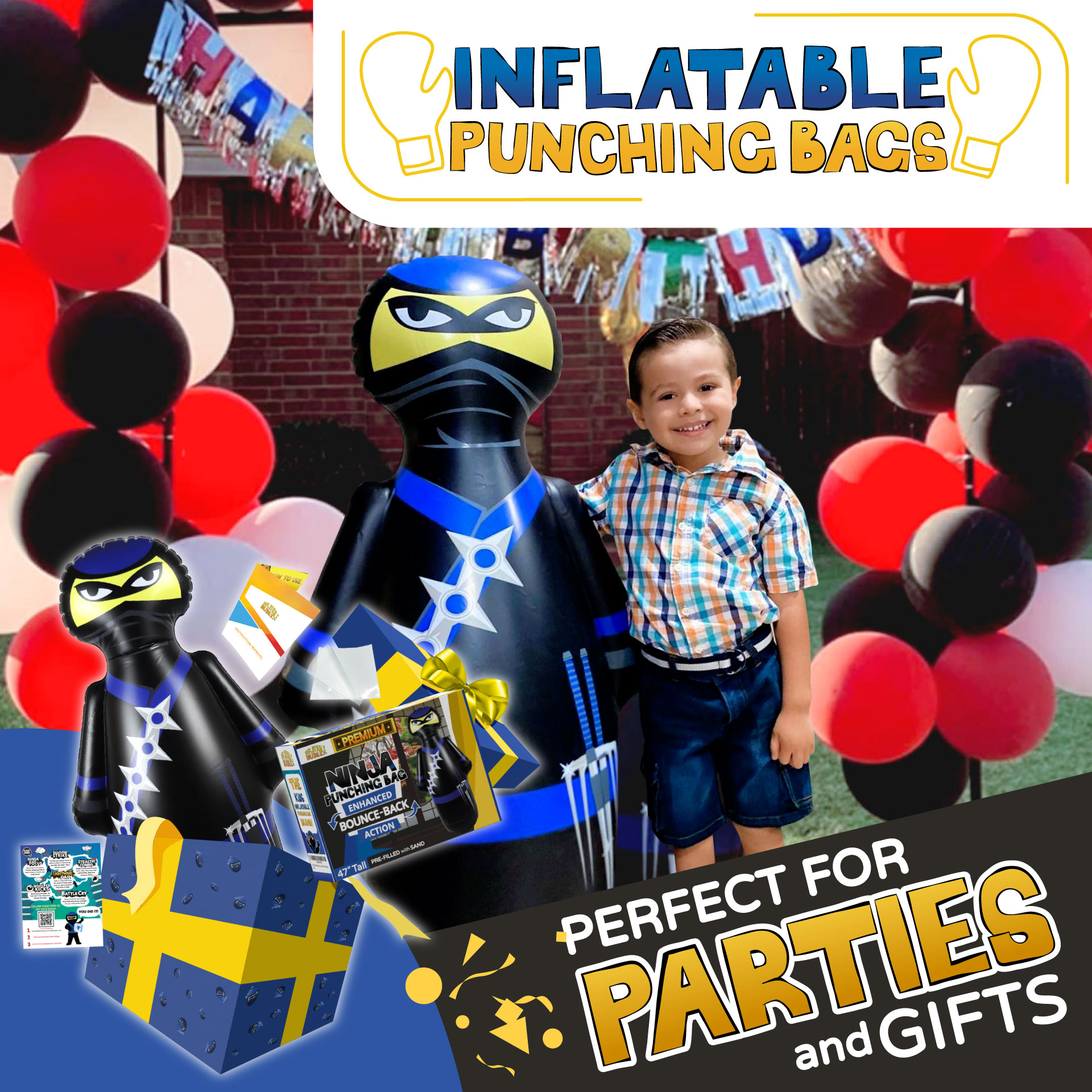 NOBI kids punching bag is a perfect gift and party decoration.