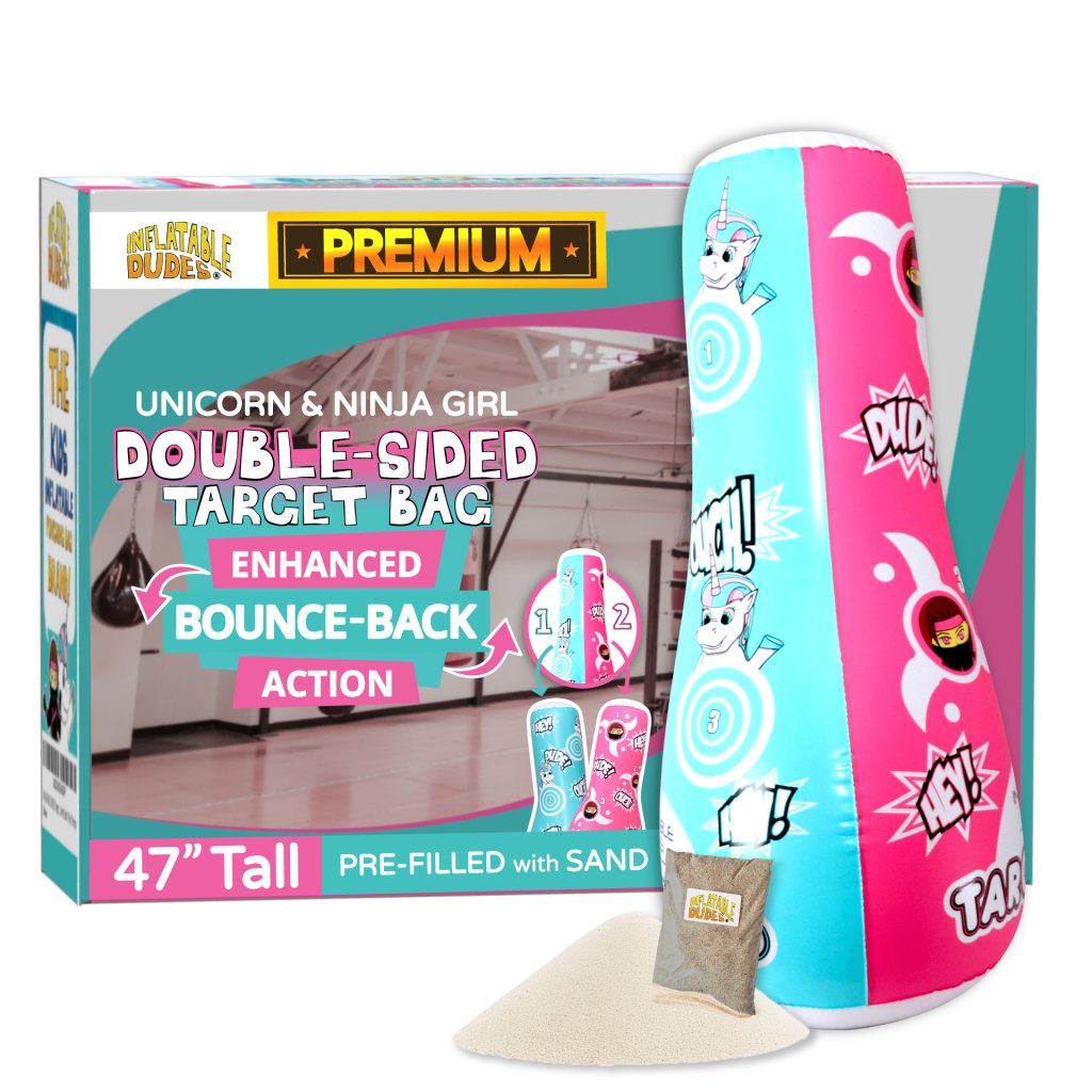 Unicorn and Ninja Double-Sided Inflatable UNIQUE/KUNO Kids Target Bag