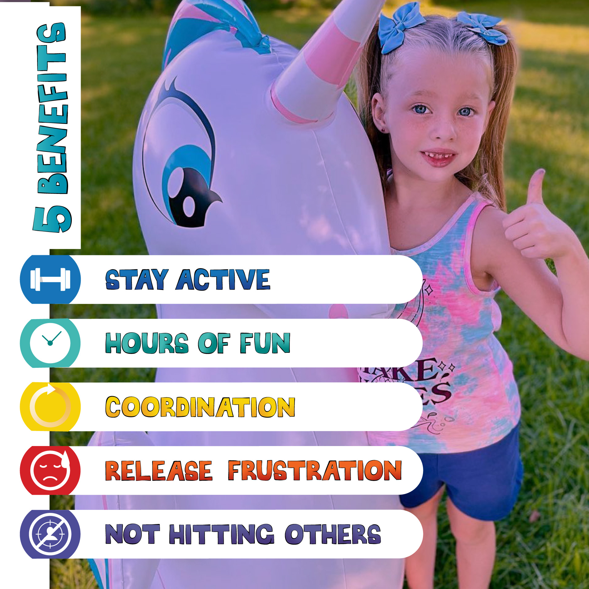 UNIQUE kids punching bag has 5 benefits!