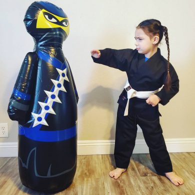 Ninja in action - Kids punching bag Inflatable Dudes